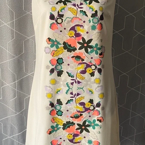 COPY - MERONA-FLORAL FRONT SHEATH  DRESS-SIZE SMALL - Picture 5 of 11